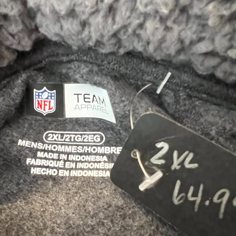 NFL Team Apparel New Orleans Saints Hoodie NWT 2XL-Sherpa Hood - Picture 3 of 5